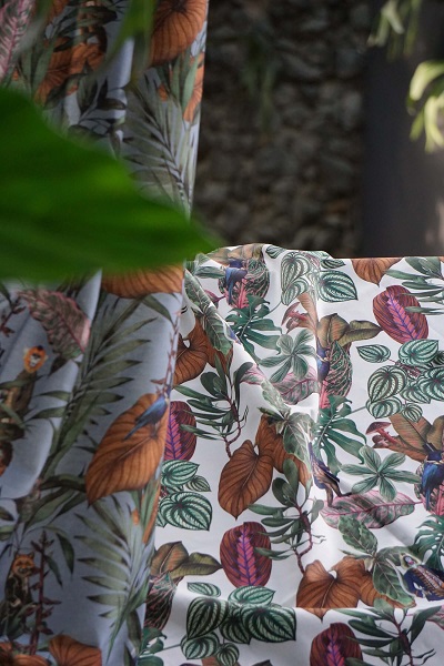 Out Of Africa Monkey Watch Clear Skies Printed Cotton Fabric (280cm Wide)