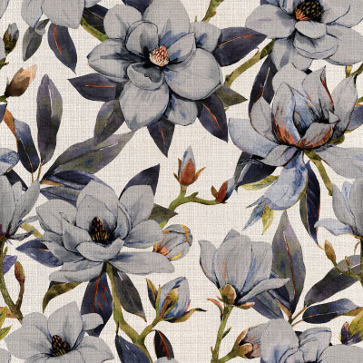 Silkhouse Bloomingdale - Kioto Botanical Dual-Purpose Fabric in Ink (280cm Wide)