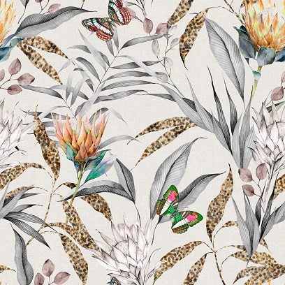Out Of Africa Alika Spring Printed Cotton Fabric (280cm Wide)