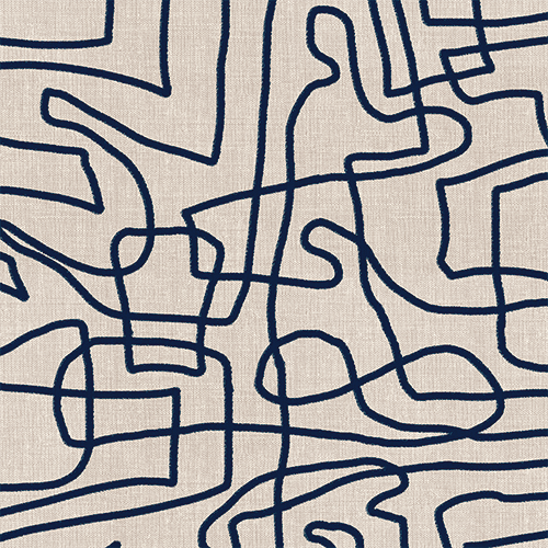 St Tropez Outdoor Polo Club Royal Printed Acrylic Fabric (145cm Wide)