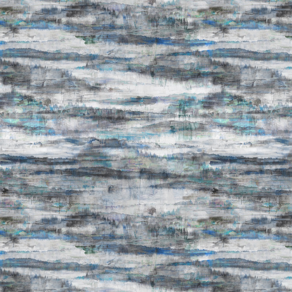 Velvet Fever Carrara Adriatic Digitally Printed Velvet (140cm Wide)