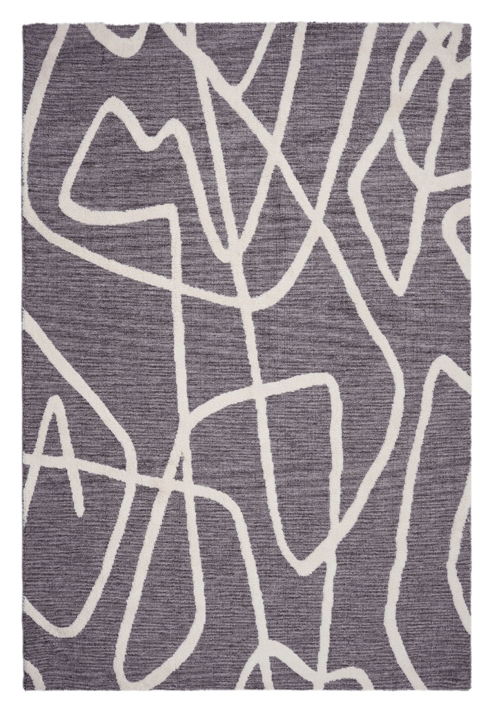 Silkhouse Sketchy Slate Rug 195×295 cm Abstract Low Pile